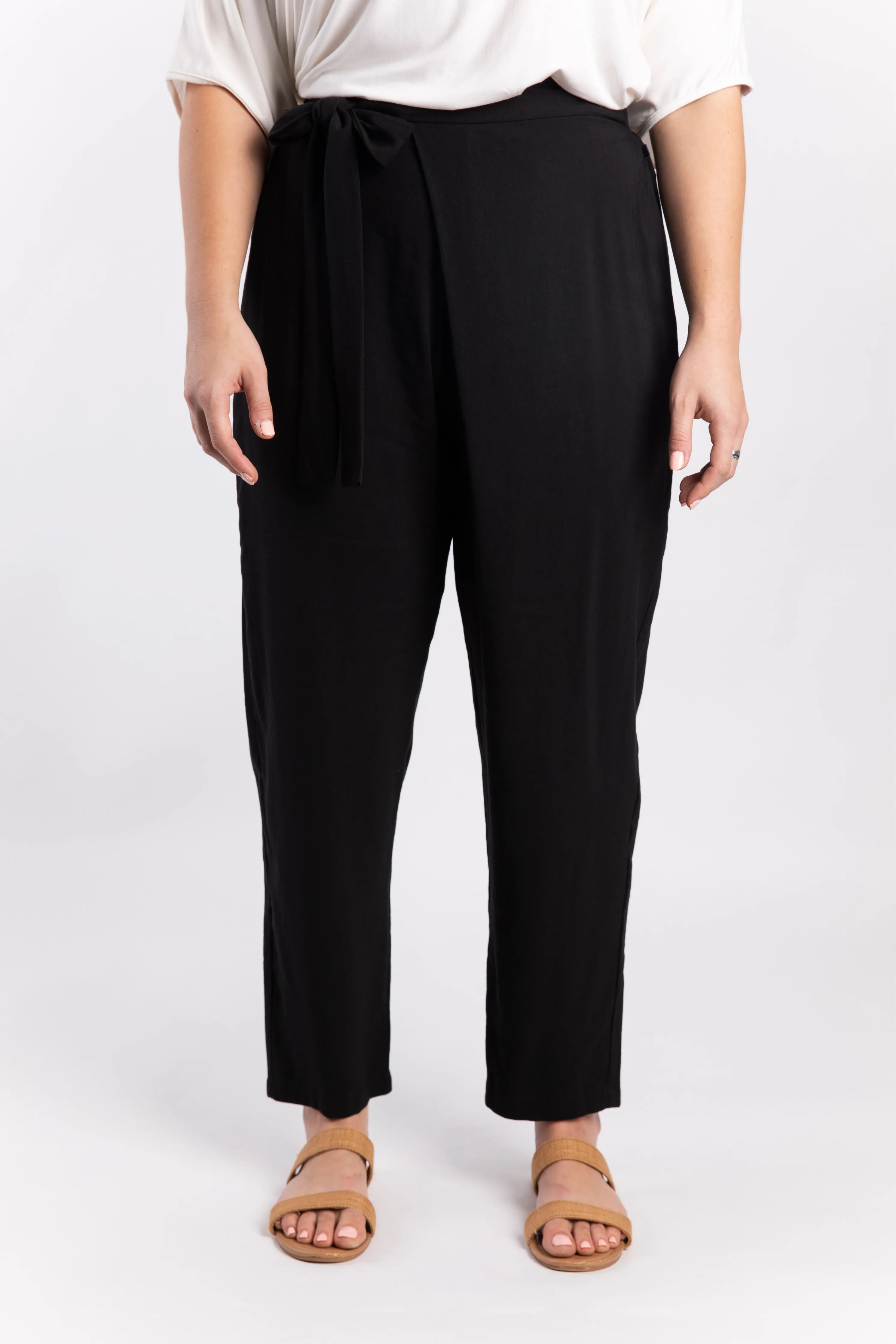 Melody Pleat Pant | Black | FINAL SALE