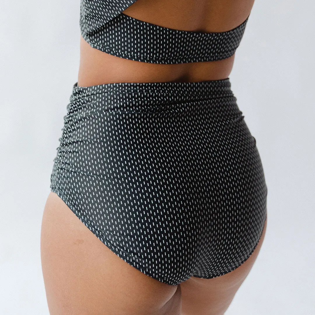 Midnight Dash Ruched High-Waisted Bottoms