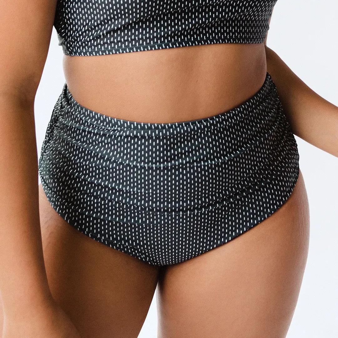 Midnight Dash Ruched High-Waisted Bottoms