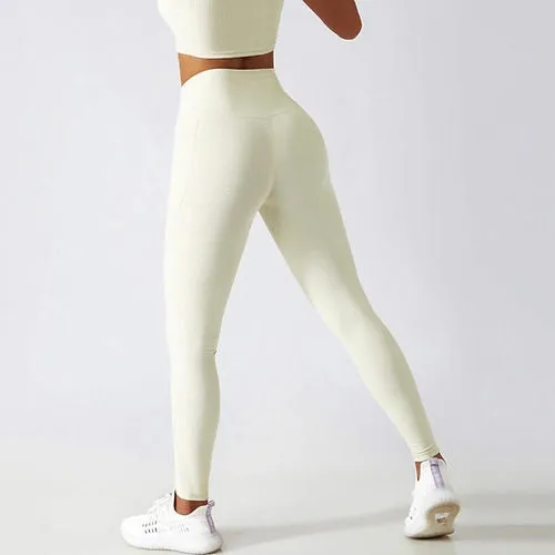 Misha Ribbed Leggings 2.0 - Cream