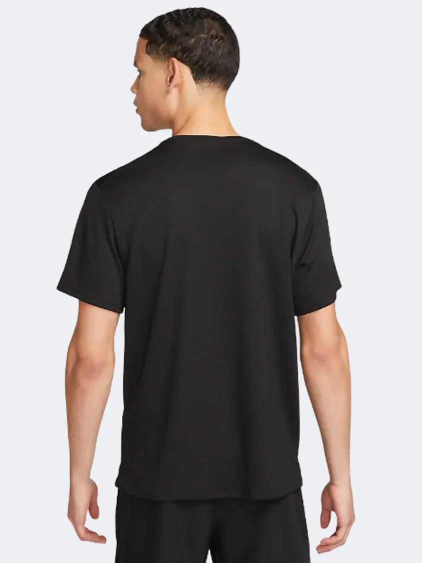 Nike Dri-Fit Uv Miler Men Running T-Shirt Black