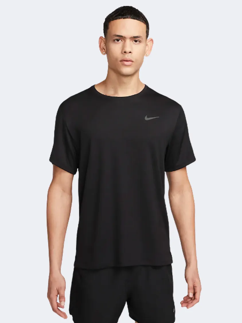 Nike Dri-Fit Uv Miler Men Running T-Shirt Black