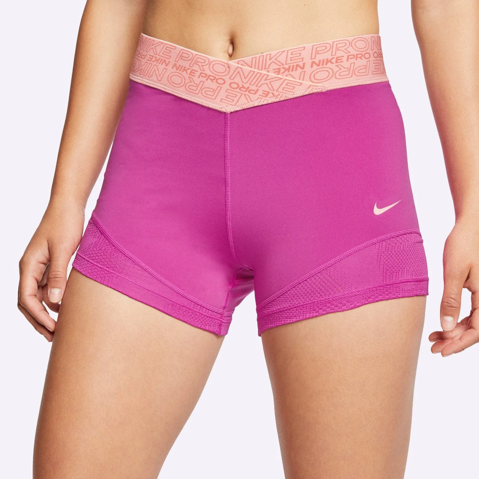 Nike - Pro Women's 3inch Training Shorts - FIRE PINK/WASHED CORAL