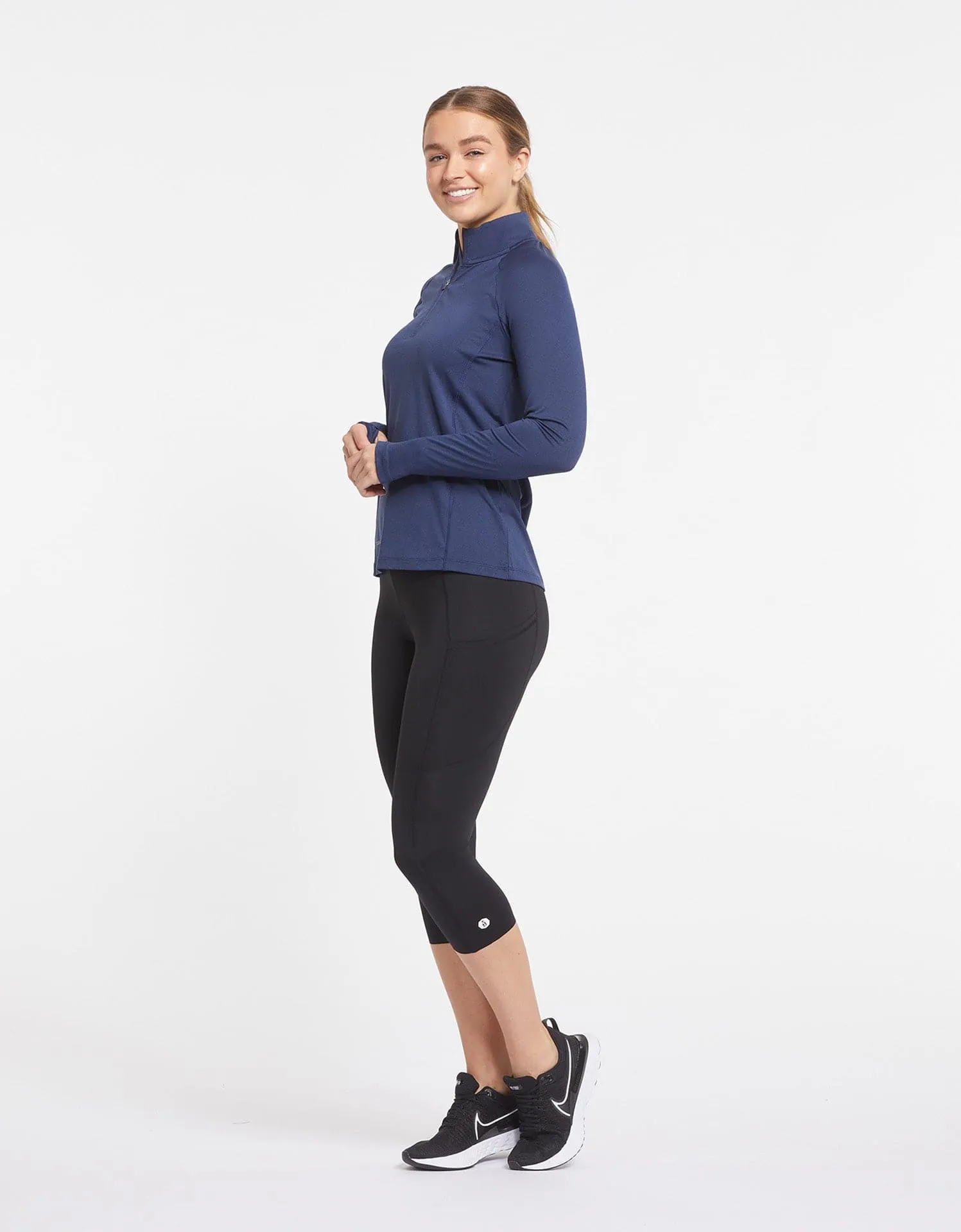 On The Move Essential Capri Leggings With Pockets UPF 50  Luxe Performance Collection