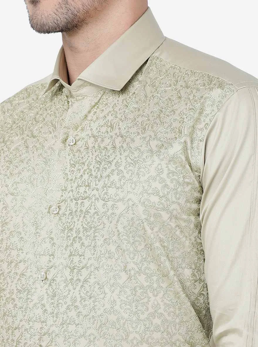 Pista Printed Slim Fit Party Wear Shirt | JB Studio