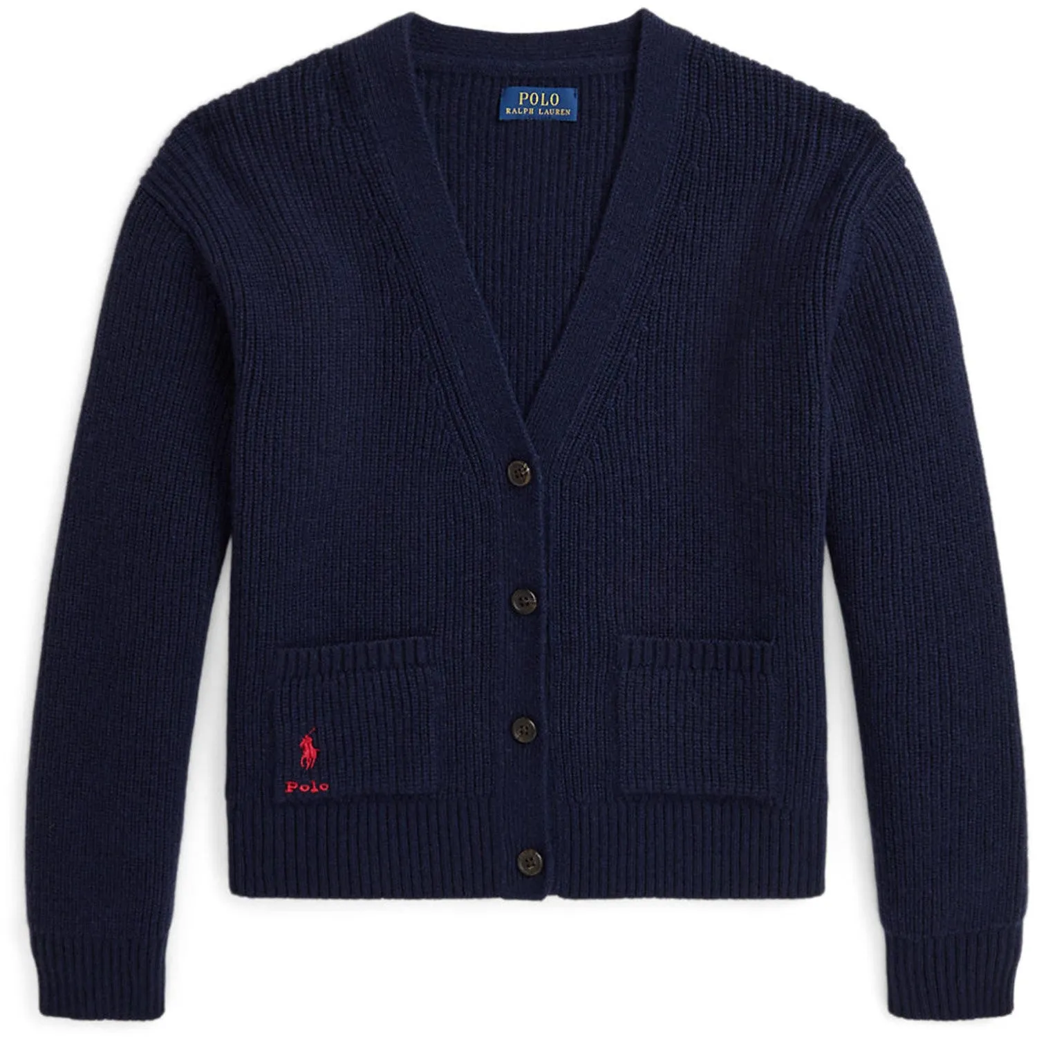 Polo Ralph Lauren Hunter Navy w. Red Print Cardigan