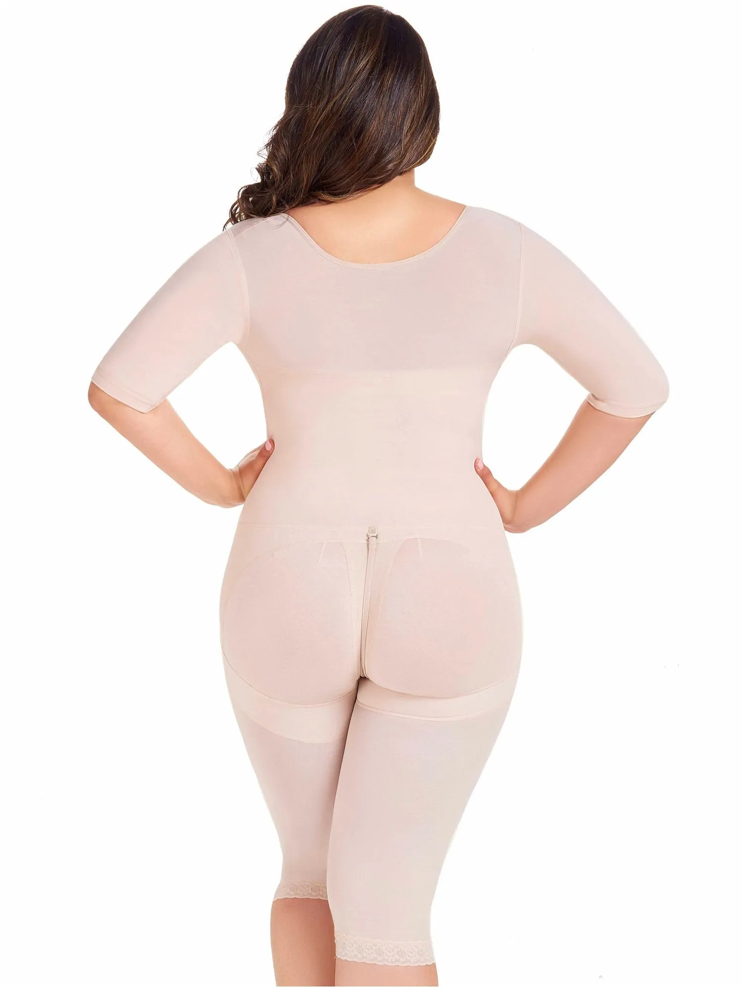 Post Surgery and Postpartum Body Shaper Girdle with Sleeves Fajas MaríaE 9142