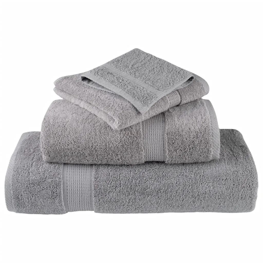 Premium Sauna Towels 10pcs Grey 80x200cm 600gsm 100% Cotton