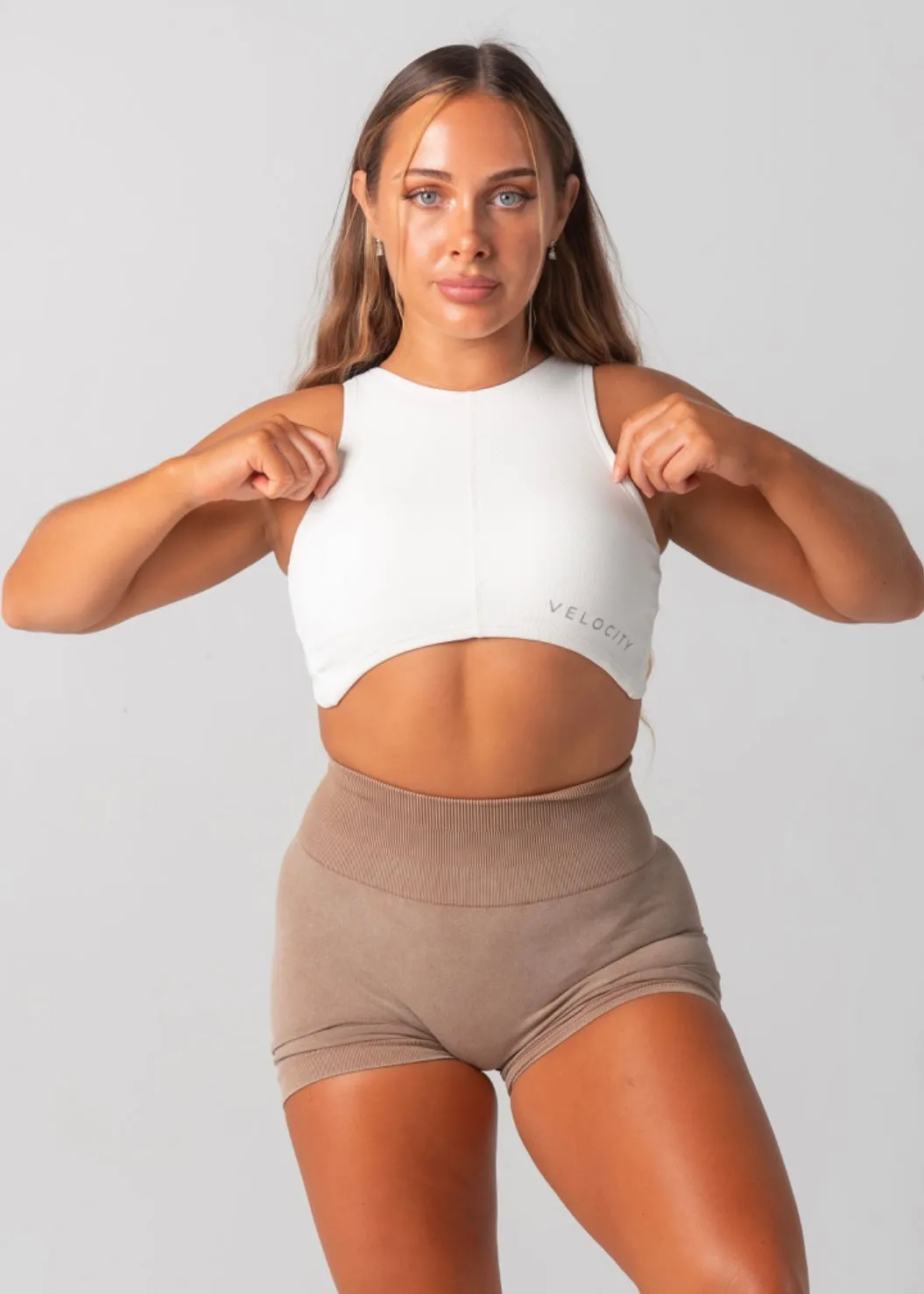 RACER CROP - WHITE