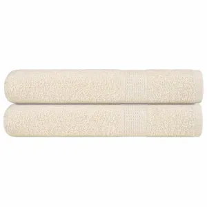 Sauna Towels 2 pcs Cream 80x200 cm 360 gsm 100% Cotton