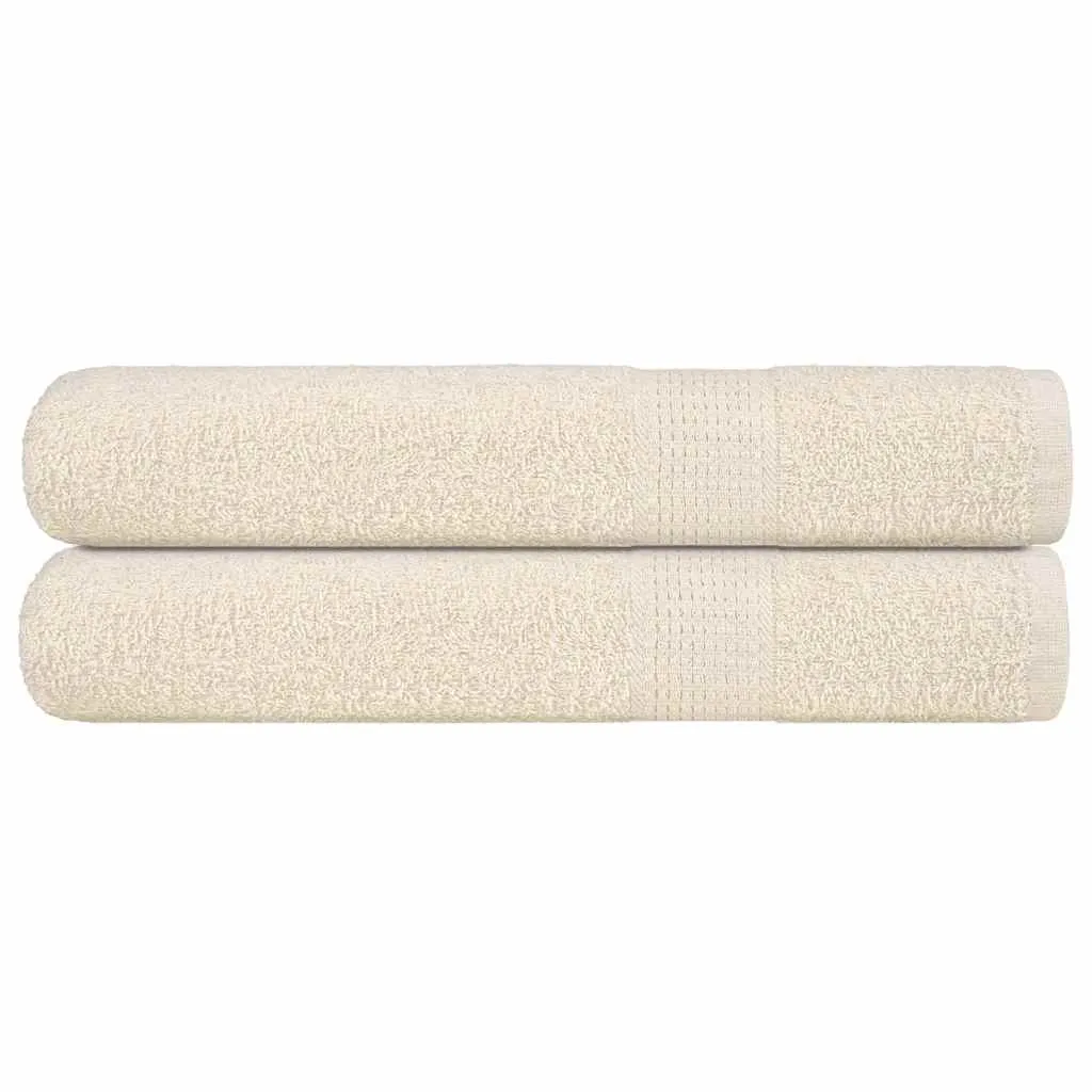 Sauna Towels 2 pcs Cream 80x200 cm 360 gsm 100% Cotton