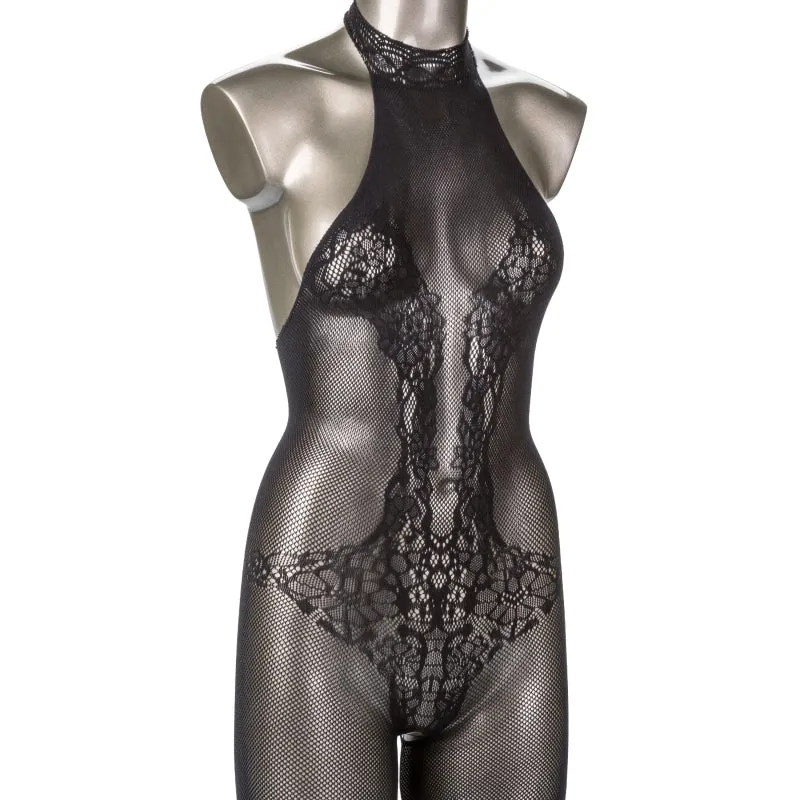 Scandal Plus Size Halter Lace Body Suit