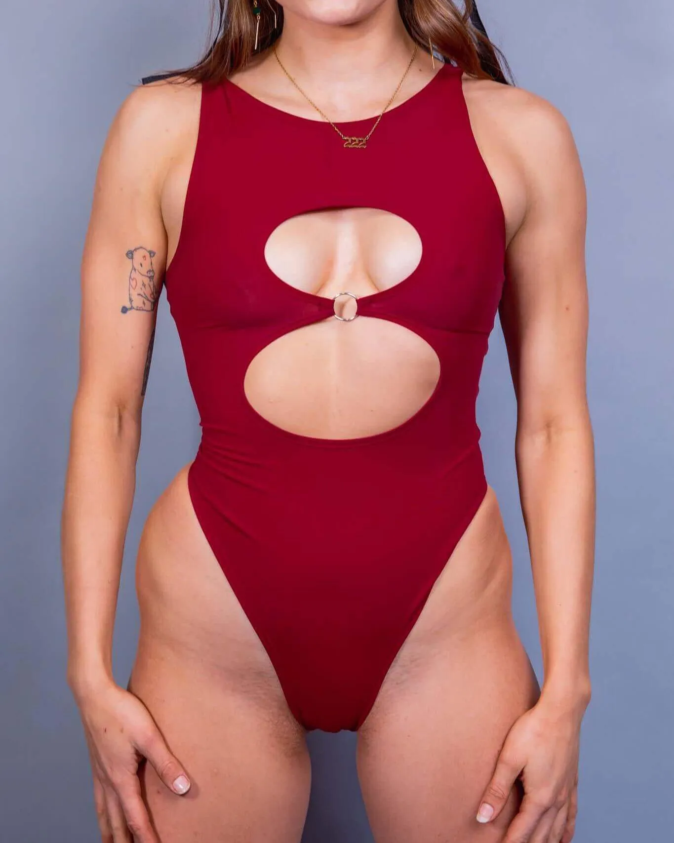 Scarlet Keyhole Bodysuit