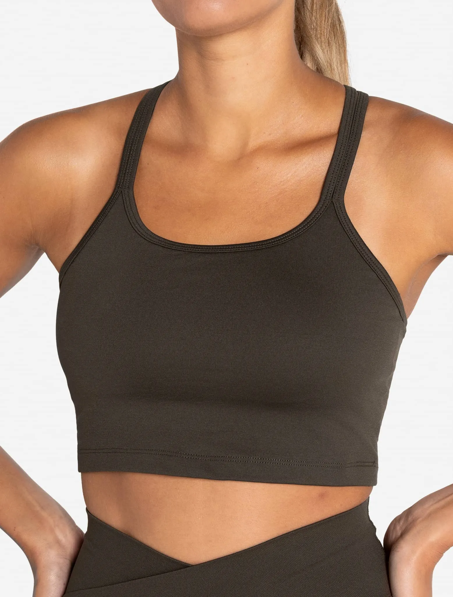 Sculpt Seamless Built-In Bra Tank - Olive