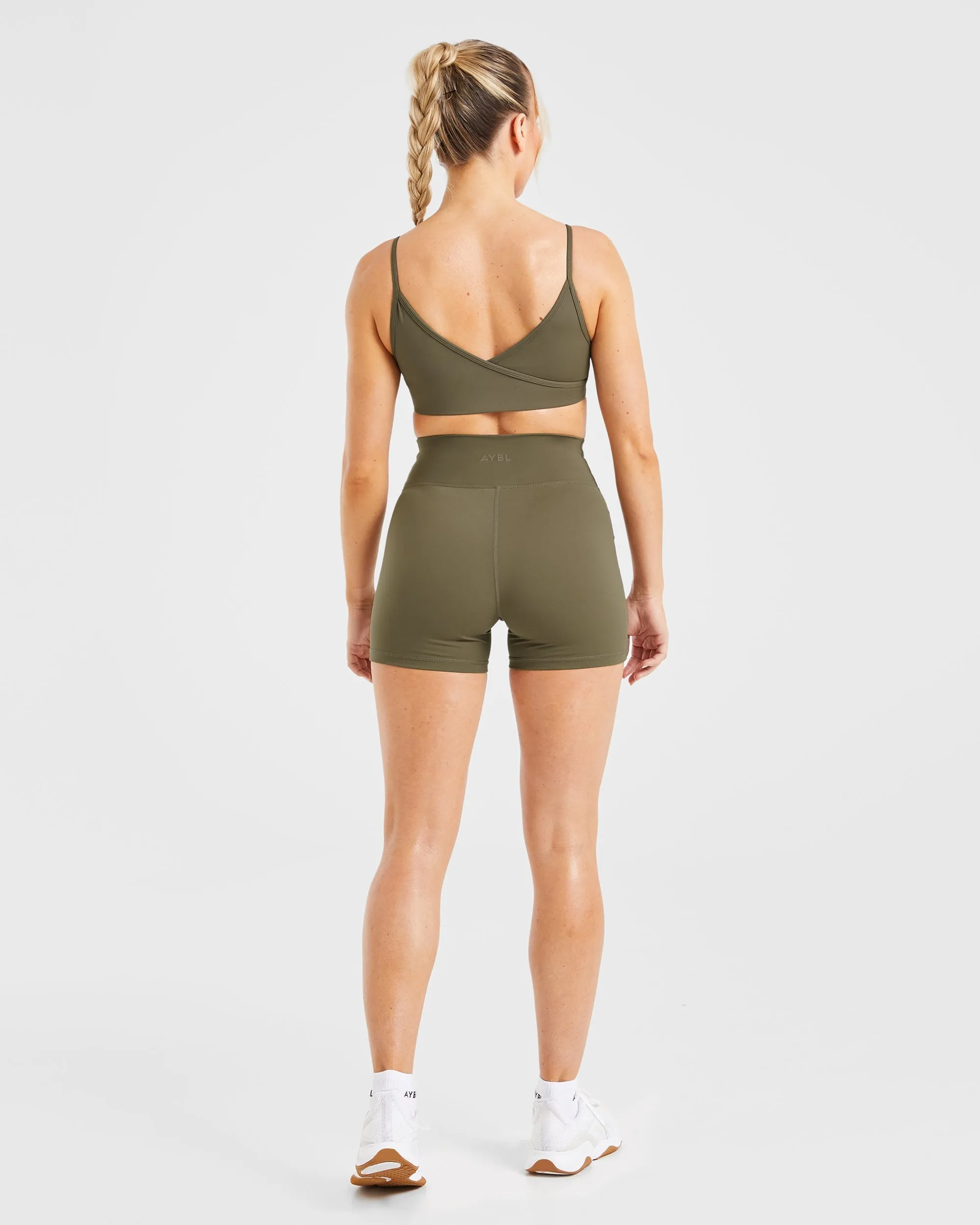 Sculpt Wrap Shorts - Deep Khaki