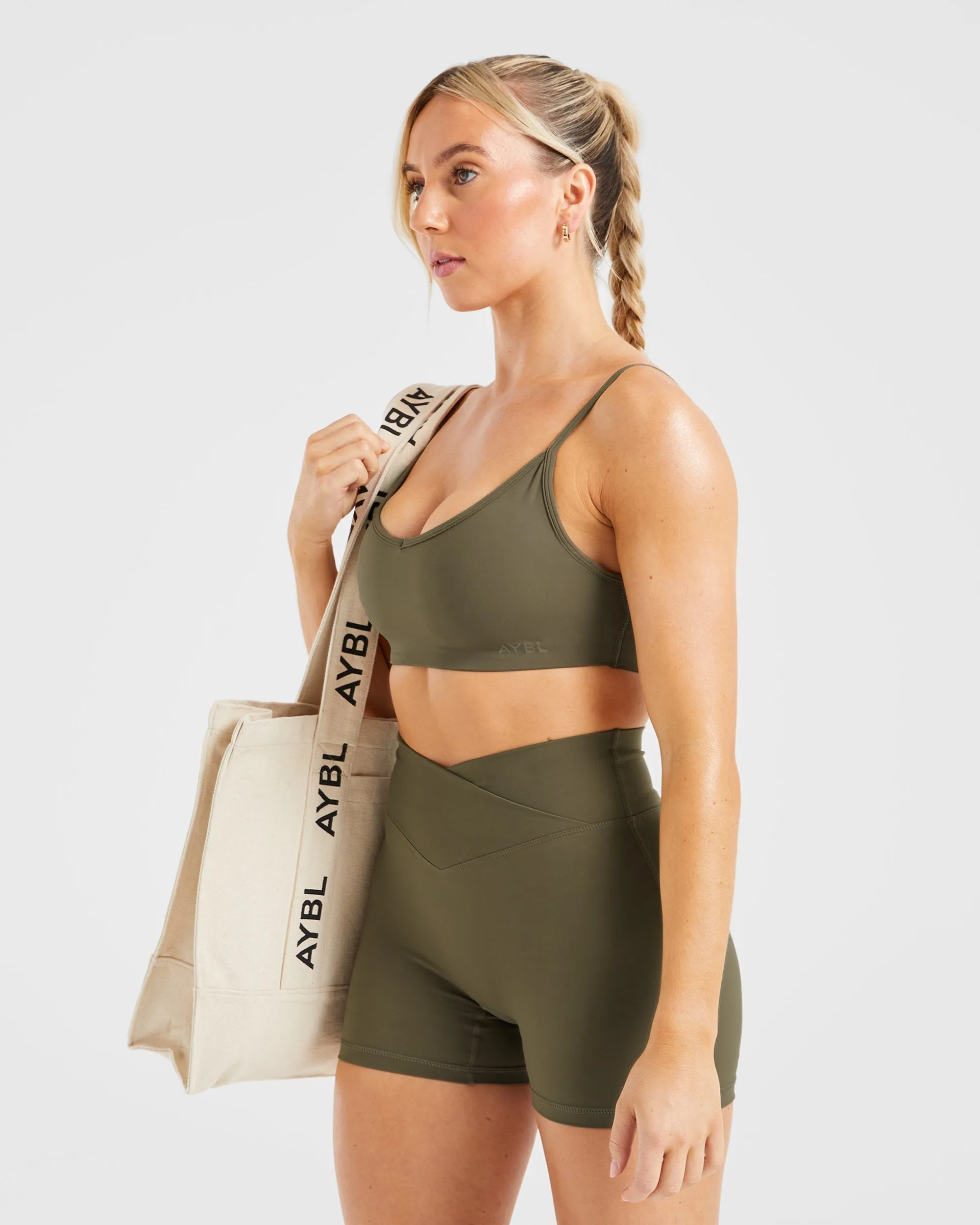 Sculpt Wrap Shorts - Deep Khaki