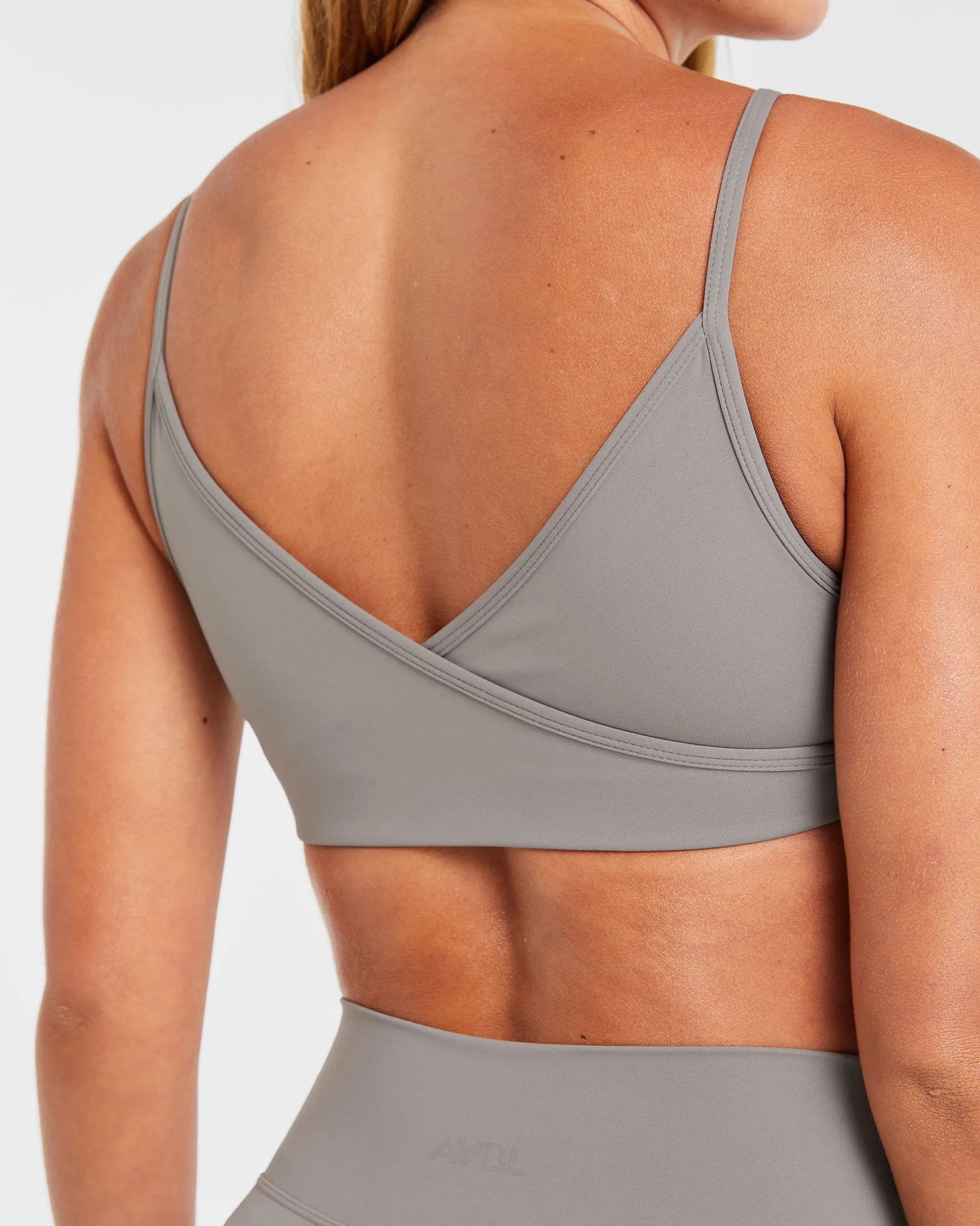 Sculpt Wrap Sports Bra - Smoke Grey