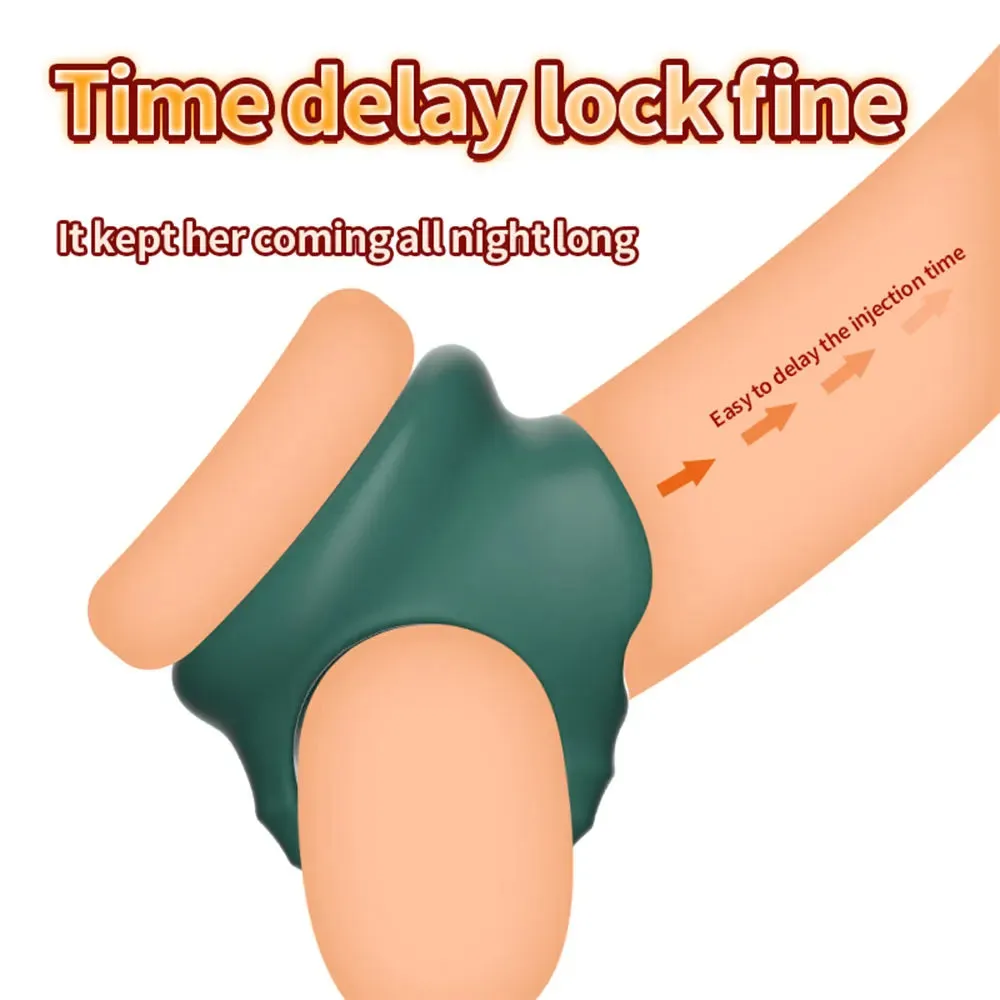 Silicone Cock Ring Male Sex Toy - Delayed Ejaculation Double Cockring Penis Massage