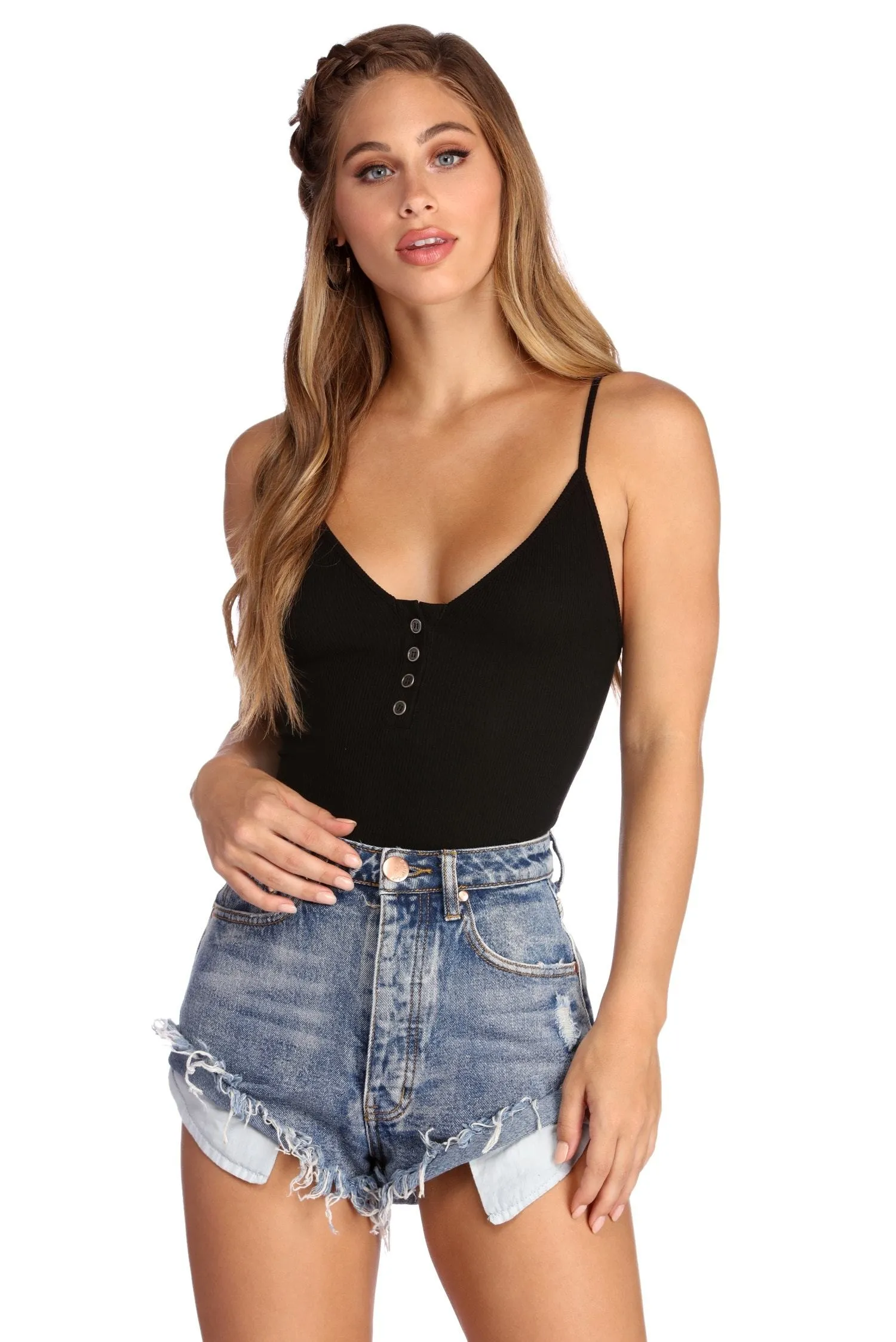 Simply Ribbed Spaghetti Strap Top