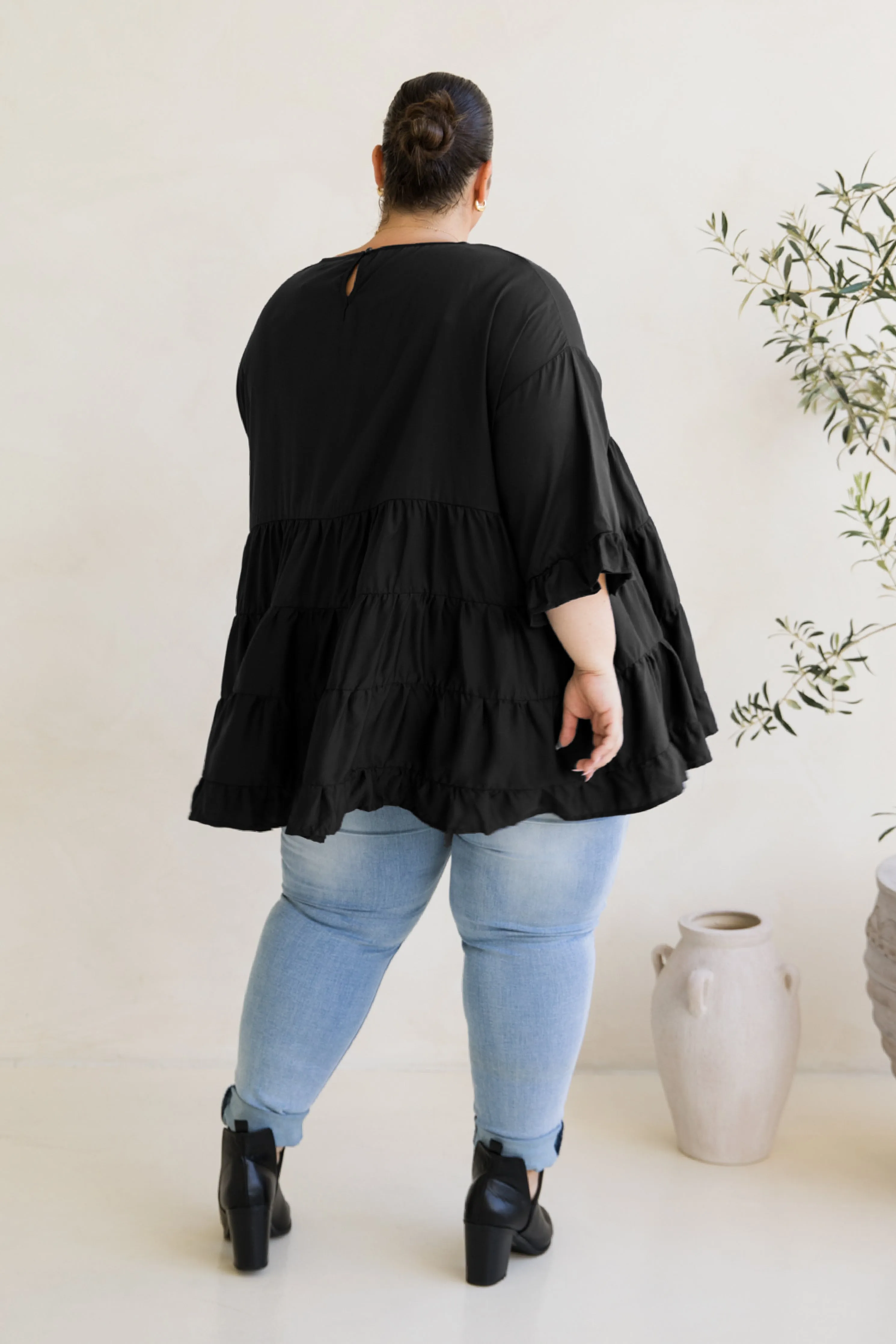 Sofia Top | Black Tencel