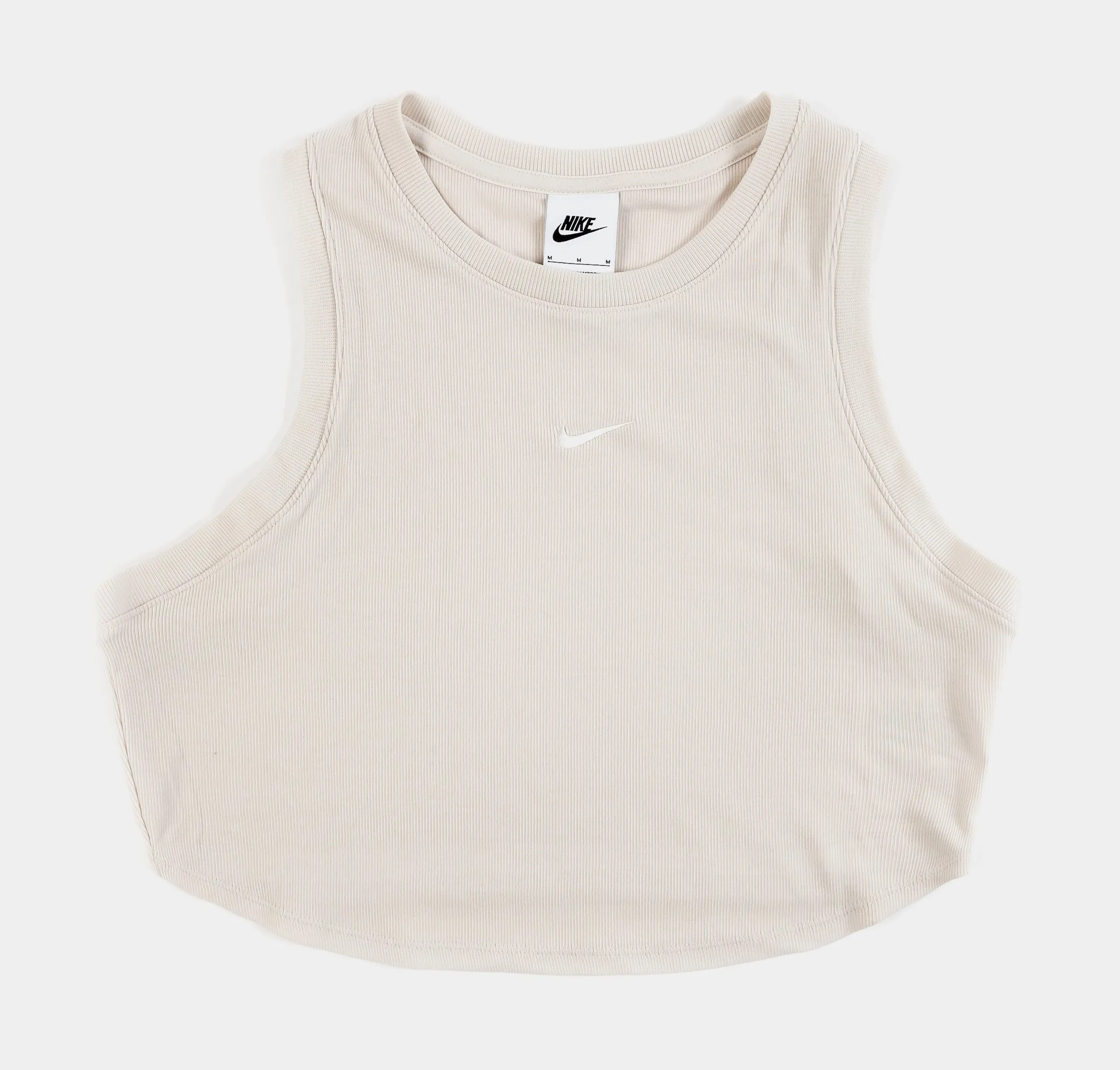 Sport Essentials Ribbed Womens Tank Top (Beige)