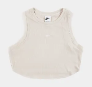 Sport Essentials Ribbed Womens Tank Top (Beige)