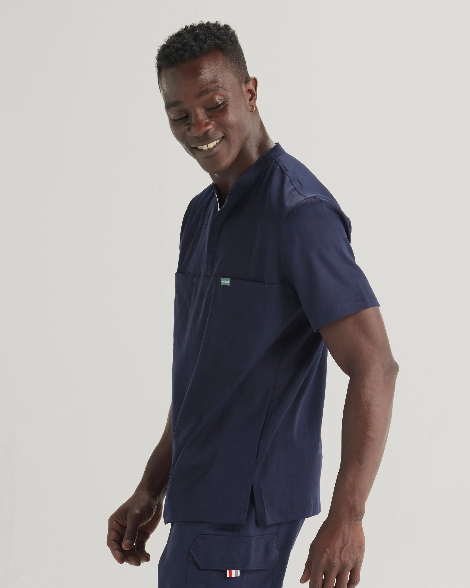 TENCEL™ Skye‎ ‎ Banded Collar Scrub Top