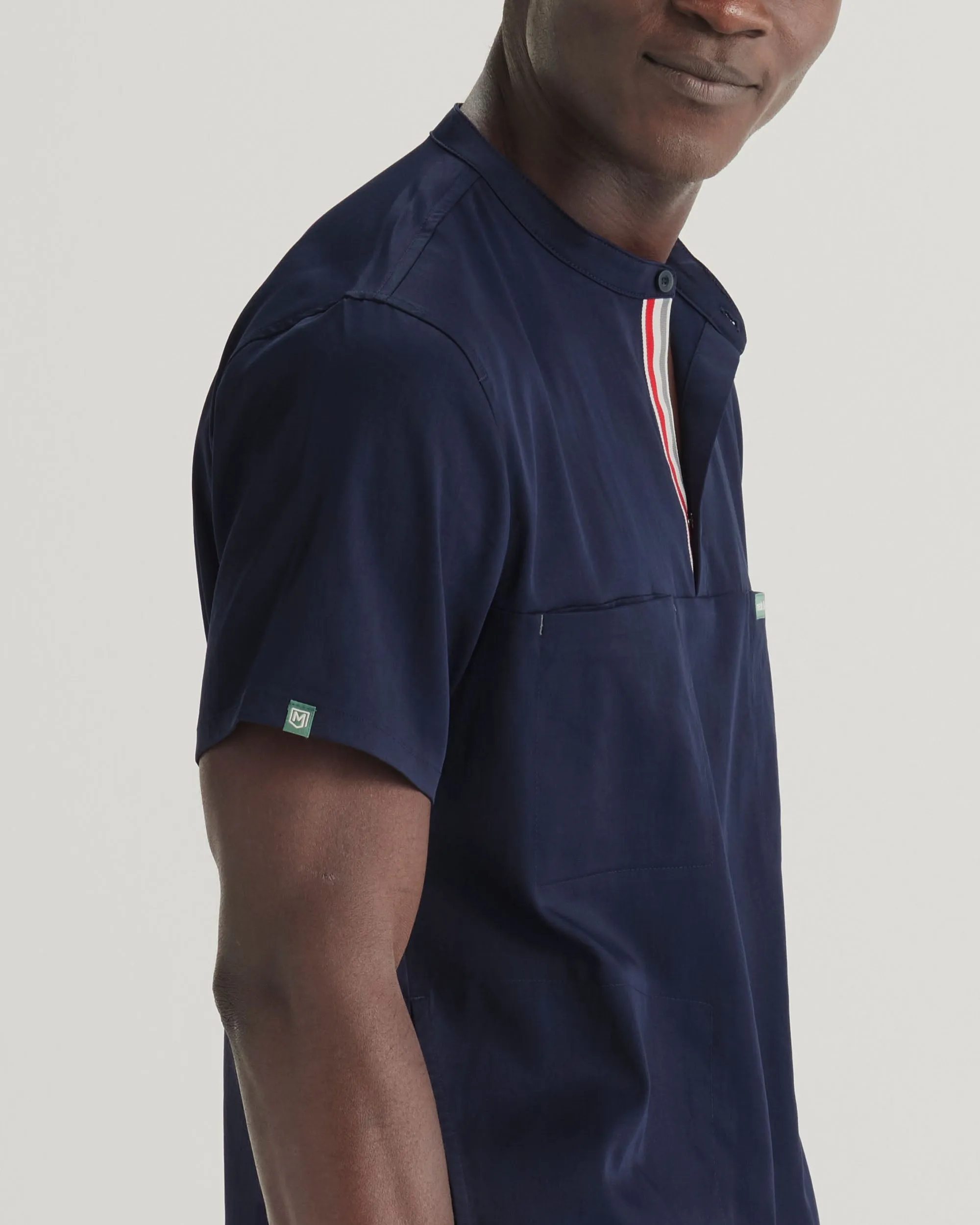 TENCEL™ Skye‎ ‎ Banded Collar Scrub Top