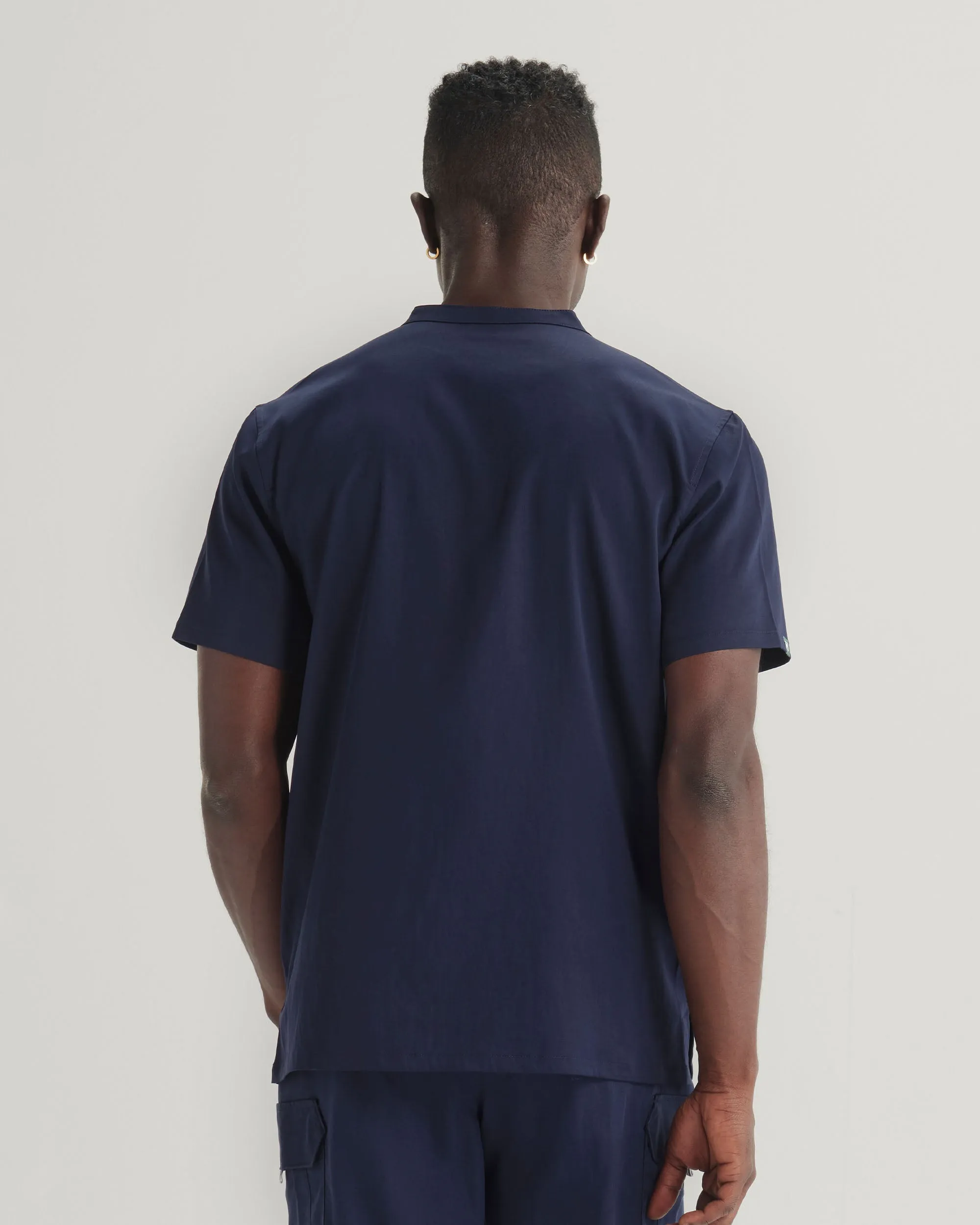 TENCEL™ Skye‎ ‎ Banded Collar Scrub Top