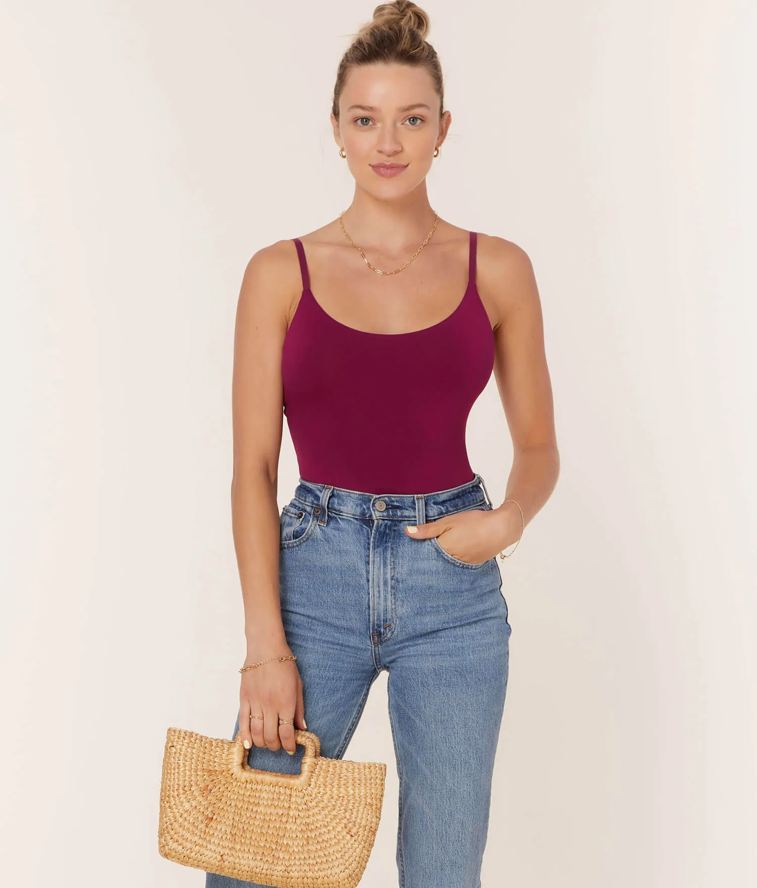 The Amalfi Bodysuit - Bamboo Jersey - Bordeaux