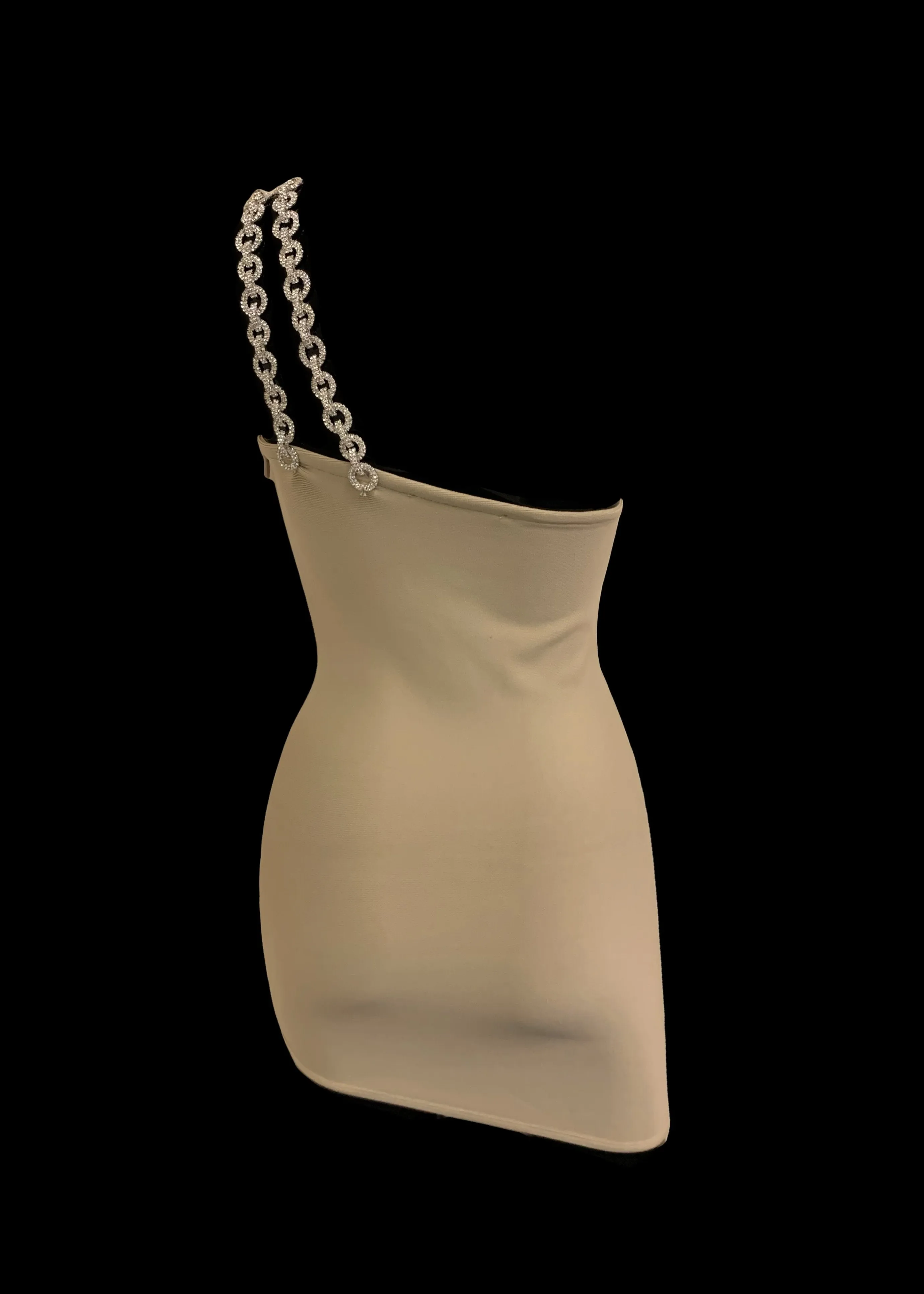 THE BONNIE BEIGE DIAMANTE BANDAGE DRESS - SALE