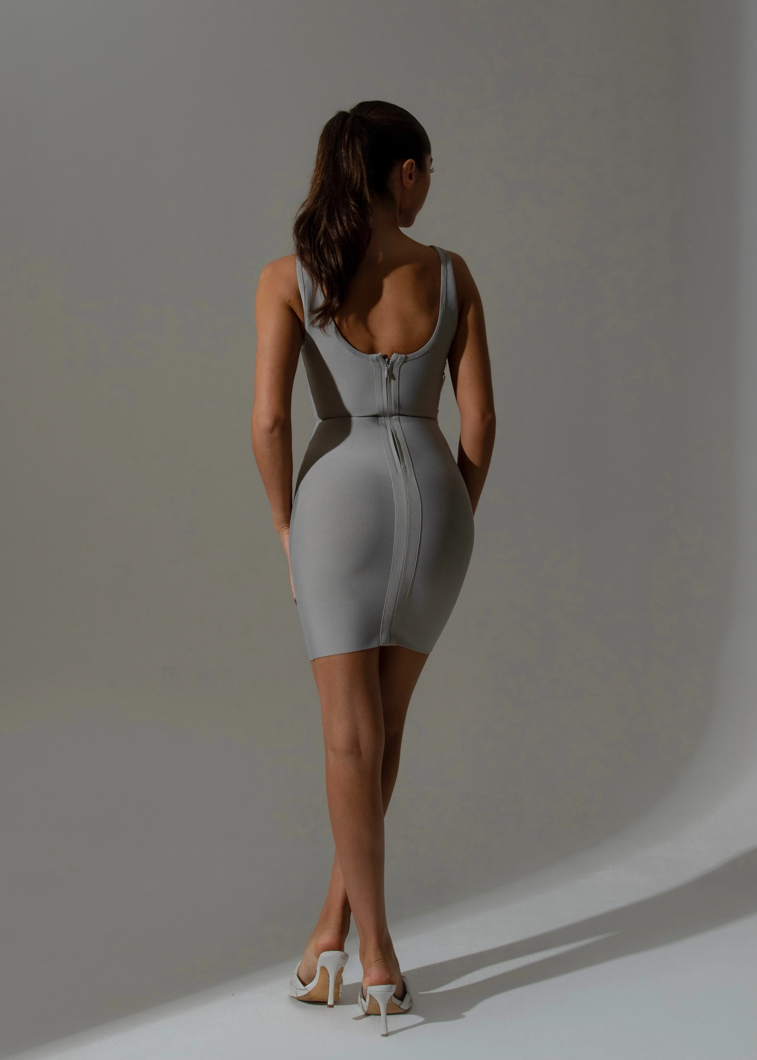 The Kaylee Grey Bandage Dress - SALE