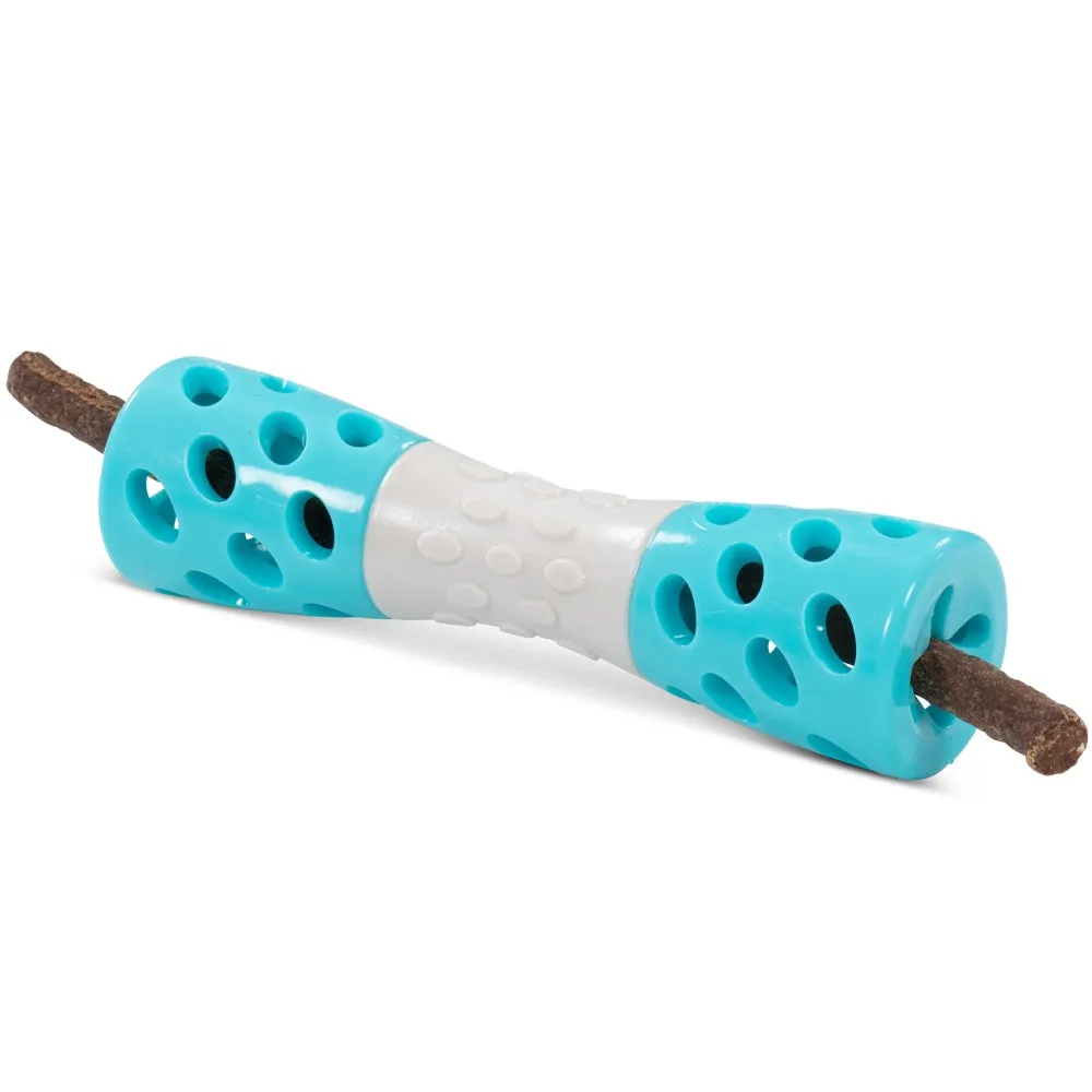 Totally Pooched Toss'n Stuff Rubber Hourglass Dog Toy (Teal)