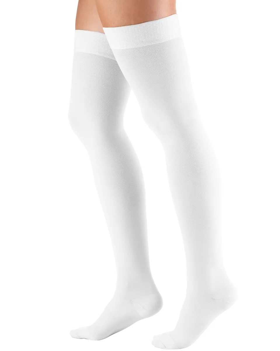 TRUFORM Classic Medical CLOSED TOE Thigh Highs Silicone Dot Top 20-30 mmHg