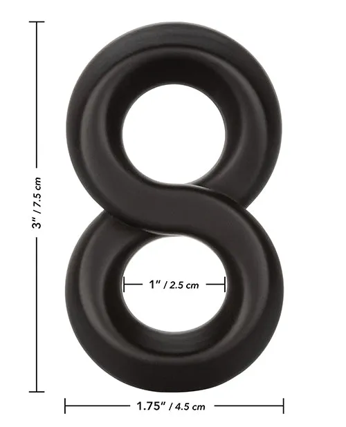 Ultra Soft Crazy 8 Ring - Black