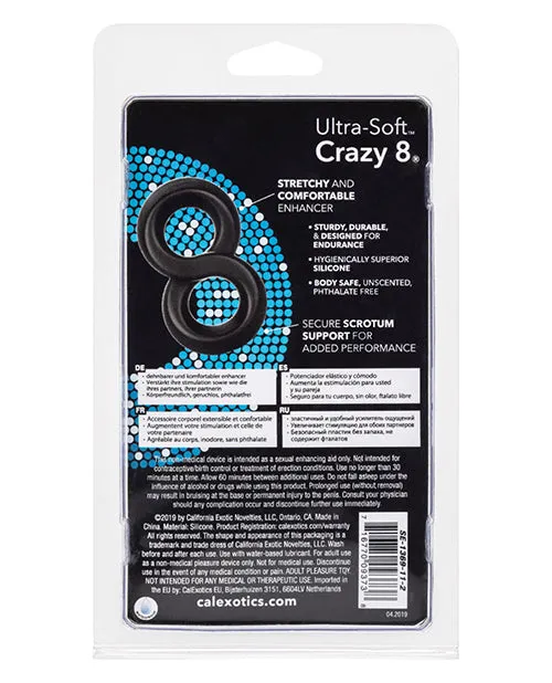 Ultra Soft Crazy 8 Ring - Black