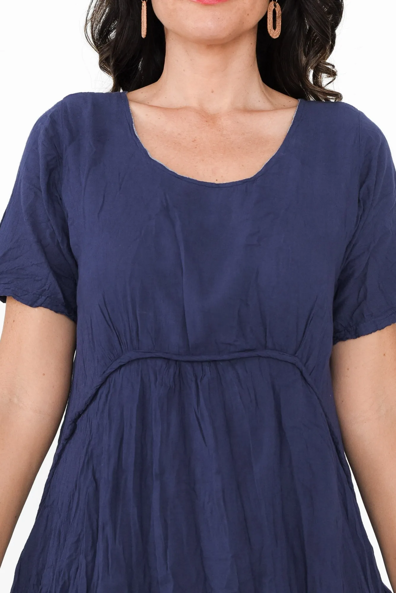 Wilton Navy Cotton Pocket Dress