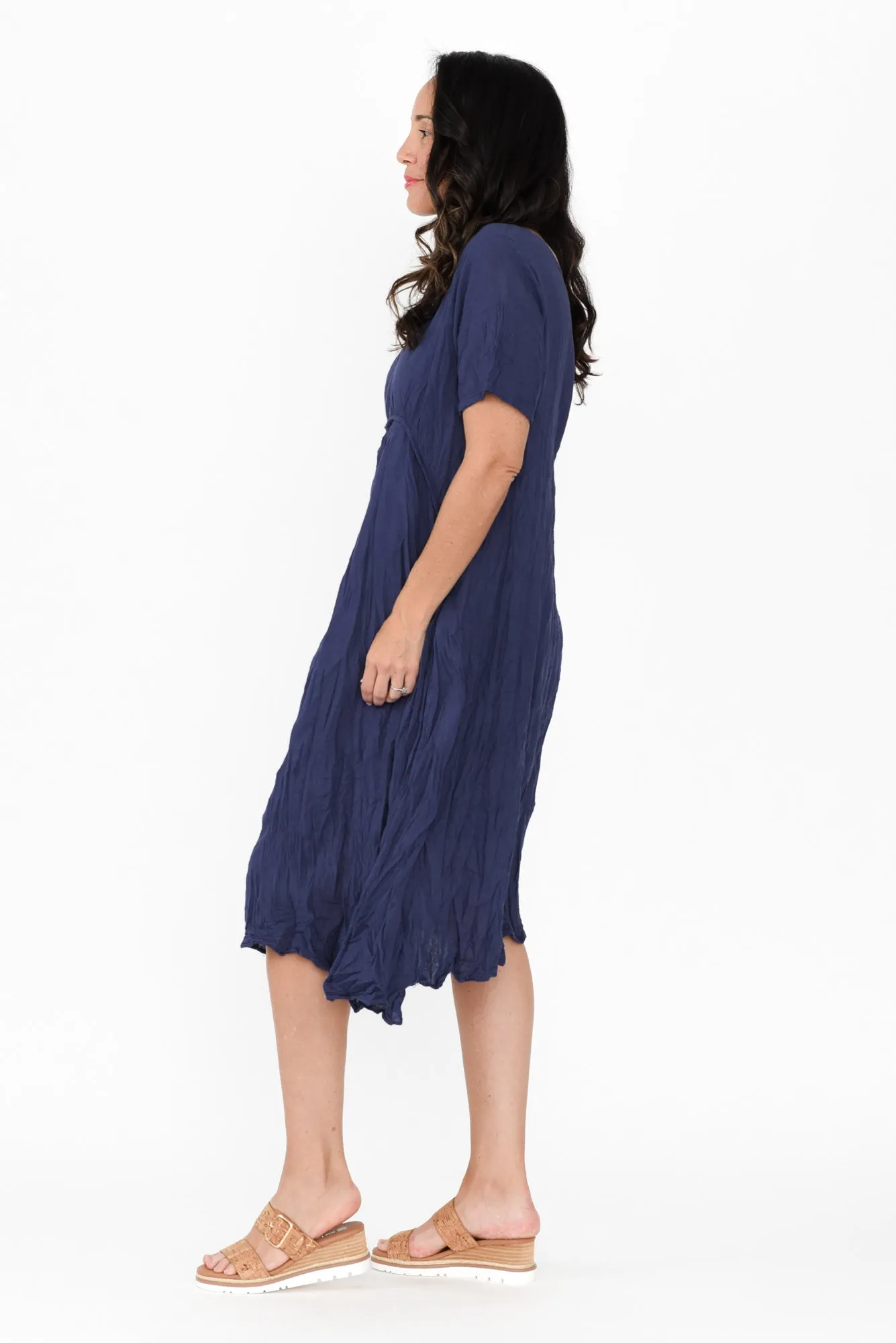 Wilton Navy Cotton Pocket Dress